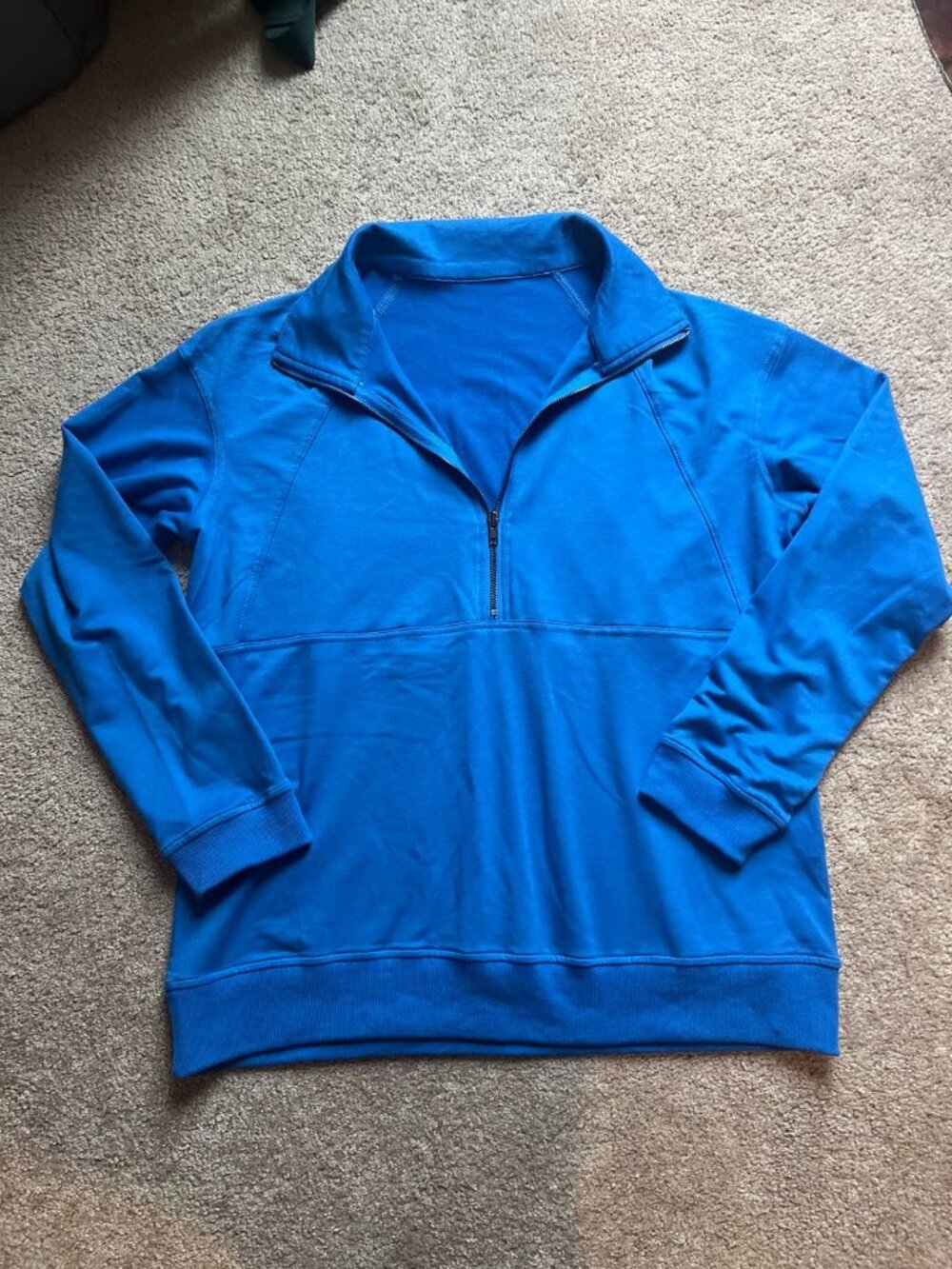 NWOT Amazon Women’s Royal Blue Long Sleeve Quarter Zip Shirt